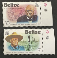 BELIZE - MNH** -  1974 CHURCHILL CENTENARY - # 346/347 - Belize (1973-...)