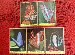 MANAMA 1972 5v Used Mi 962 A / E Mariposa Butterfly Borboleta Schmetterlinge Farfalla UAE EAU - Butterflies