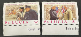ST. LUCIA  - MNH** -  1974 CHURCHILL CENTENARY - # 367/368 - St.Lucia (1979-...)