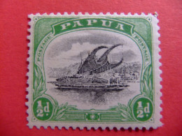 52 PAPUA NEW GUINEA PAPOUSIE 1908 / LAKATOI EN EL RIO MAMBARA YVERT 33 MH - Papua New Guinea