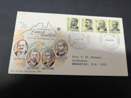 27-3-2024 (4 Y 12) Australia - 1969 - Prime Ministers - Ersttagsbelege (FDC)