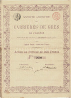 - Titre De 1878 - Société Anonyme Des Carrières De Grès De L'Ourthe - - Mineral