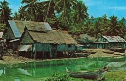 CPSM Malaysia-A Peaceful Scene At A Fishing Village-Penang       L2788 - Malaysia