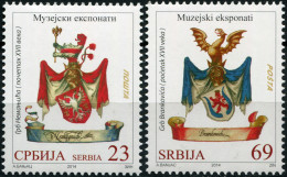 SERBIA - 2014 - SET OF 2 STAMPS MNH ** - Coat Of Arms - Serbie