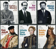 PORTUGAL - 2021 - SET OF 6 STAMPS MNH ** - Figures Of History And Culture - Nuevos