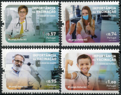 PORTUGAL - 2022 - SET OF 4 STAMPS MNH ** - Importance Of Vaccination - Ungebraucht