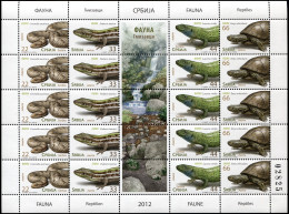 SERBIA - 2012 - MINIATURE SHEET MNH ** - Fauna - Reptiles - Serbie