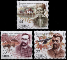 SERBIA - 2012 - SET OF 3 STAMPS MNH ** - Famous Serbian Writers - Serbie