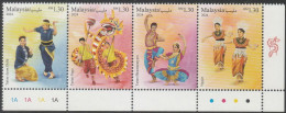 Malaysia 2024-3 Traditional Dance MNH (dragon, Plate, Color) Costume Chinese Indian Dragon Zodiac - Malaysia (1964-...)