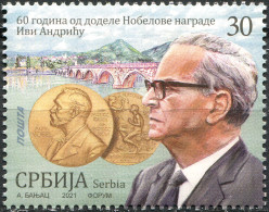 SERBIA - 2021 - STAMP MNH ** - Nobel Laureate Ivo Andric - Serbie