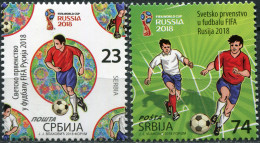 SERBIA - 2018 - SET OF 2 STAMPS MNH ** - FIFA World Cup 2018 - Russia - Serbie