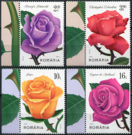 ROMANIA - 2022 - SET OF 4 STAMPS MNH ** - Flowers. Roses - Unused Stamps