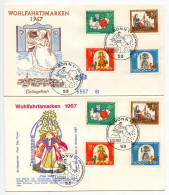 Germany, West 1967 2 FDCs Scott B426-B429 Fairy Tale - Frau Holle - 1961-1970