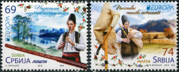 SERBIA - 2014 - SET OF 2 STAMPS MNH ** - Musical Instruments - Serbia