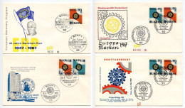 Germany, West 1967 4 FDCs Scott 969-970 Europa - 1961-1970