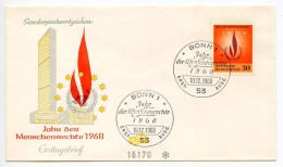 Germany, West 1968 FDC Scott 992 International Human Right Year - 1961-1970