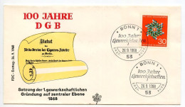 Germany, West 1968 FDC Scott 991 German Trade Unions Centenary - 1961-1970