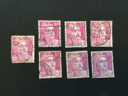 Num. 811(10Fr) Type Marianne De Gandon -  Lot De 7 Timbres - Used Stamps