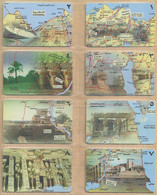 Egypt - Menatel, Map Of Egypt, Puzzle Of 8 Phonecards, 2003, Used - Egypte