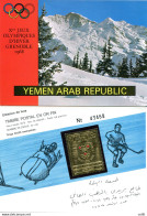 Yemen Olimpiadi Invernali Grenoble 1968 - Stamps Gold - 1946-60: Storia Postale