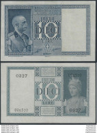 1938 Lire 10 Impero FDS Rif BS 18B Gigante - Andere & Zonder Classificatie