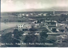 Ab524 Cartolina Sabaudia Piazza Roma E Scuola Artiglieria Antiaerea Latina - Latina