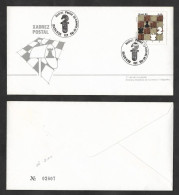 SE)1990 BRAZIL, CHESS, GAME PIECES, FDC - Gebruikt