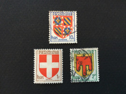 Num. 834(10c)Bourgogne - 836(1Fr)Savoie Et 837(2Fr)Auvergne - Used Stamps