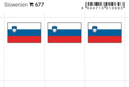 Lindner Flaggensticker Slowenien 677 (6er Packung) Neu ( - Altri & Non Classificati