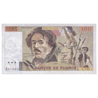 France, 100 Francs, Delacroix, 1989, G.145, TTB, Fayette:69.13C, KM:154d - 100 F 1978-1995 ''Delacroix''