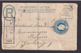 Transvaal Johannesburg Südafrika R Ganzsache Registered Letter Memmingen Bayern - Briefe U. Dokumente