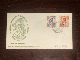 ECUADOR FDC COVER 1963 YEAR PEDIATRICS HEALTH MEDICINE STAMPS - Equateur