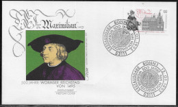 Germany. FDC Mi. 1773. 500th Anniversary Of Diet Of Worms. Emperor Friedrich III, First Page Of "Libellus" And Zur Munze - 1991-2000