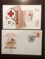 ECUADOR FDC COVER 2000 YEAR RED CROSS HEALTH MEDICINE STAMPS - Ecuador