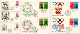 Germany, West 1968 7 FDCs Scott 986, B434-B437 19th Olympic Games In Mexico City - 1961-1970