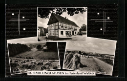 AK Schmillinghausen / Waldeck, Holzhäuser Schlucht, Gasthaus Und Pension Hoppe, Ortsansicht  - Waldeck