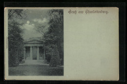 Mondschein-AK Berlin-Charlottenburg, Mausoleum  - Charlottenburg