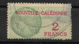 NOUVELLE CALEDONIE - France Surchargé En Rouge  / 2 Francs Vert- Jaune Oblitéré /  Peu Courant - Autres & Non Classés