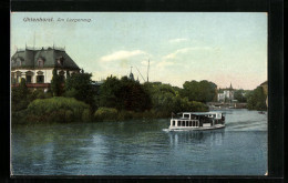 AK Hamburg-Uhlenhorst, Alsterpartie Am Langenzug Mit Alsterdampfer  - Nord