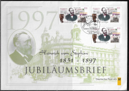 Germany. FDC Mi. 1912.   Death Centenary Of Heinrich Von Stephan (founder Of UPU).  FDC Cancellationon On Big Envelope - 1991-2000