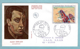 FDC France 1972 - André Derain - Les Péniches - YT 1733 - Paris - 1970-1979