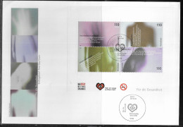 Germany. FDC Mi. BL54. Souvenir Sheet.  Health.  FDC Cancellation On Big Cachet Special Envelope - 2001-2010