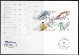 Germany. FDC Mi. HB46. Souvenir Sheet.  Winter Olympic Games 2002 - Salt Lake City.  FDC Cancellation On Big Envelope. - 2001-2010
