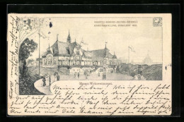 AK Düsseldorf, Industrie-, Gewerbe-, Deutsch- Nationale Kunstausstellung 1902, Haupt-Weinrestaurant  - Tentoonstellingen