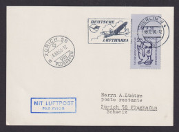 Flugpost Brief Air Mail Lufthansa Berlin Zürich DDR Vom 24.12.1956 - Brieven En Documenten