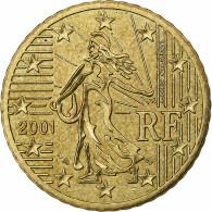 France, 50 Euro Cent, 2001, Paris, SPL+, Laiton, KM:1287 - France