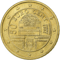 Autriche, 50 Euro Cent, 2002, Vienna, SPL, Laiton, KM:3087 - Oostenrijk