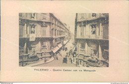 Ab257 Cartolina Palermo Citta' Quattro Cantoni Con Via Macqueda - Palermo