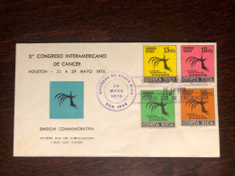COSTA RICA  FDC COVER 1970 YEAR CANCER ONCOLOGY HEALTH MEDICINE STAMPS - Costa Rica