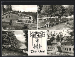 AK Tambach-Dietharz /Thür. Wald, VEM-Cafe, Thüringer Waldbaude, Schwimmbad  - Tambach-Dietharz